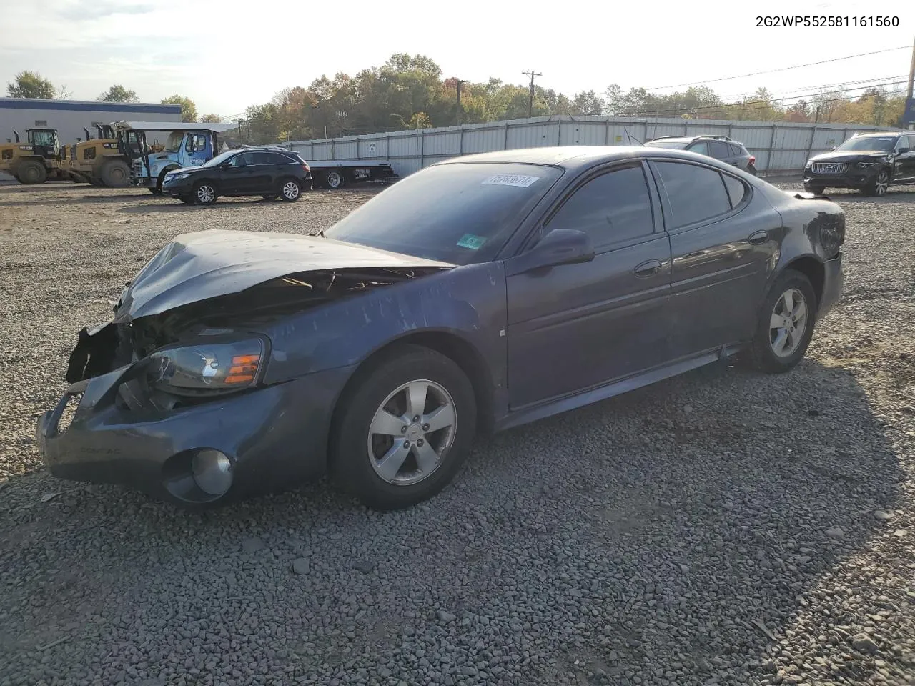 2008 Pontiac Grand Prix VIN: 2G2WP552581161560 Lot: 75703674