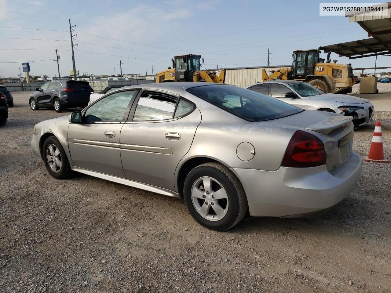 2008 Pontiac Grand Prix VIN: 2G2WP552881139441 Lot: 76391814