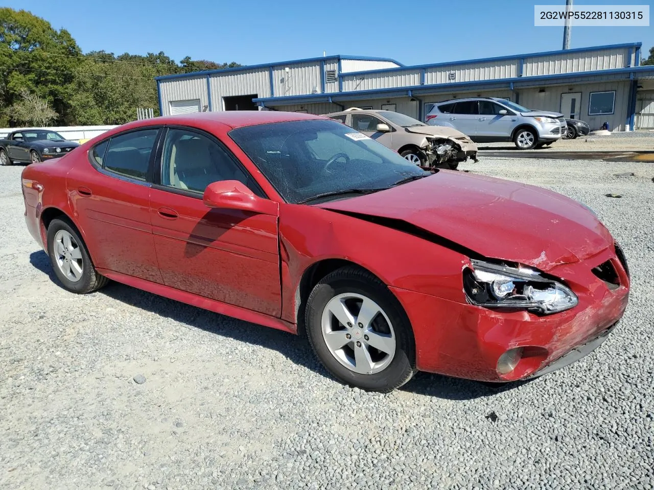 2008 Pontiac Grand Prix VIN: 2G2WP552281130315 Lot: 76930884