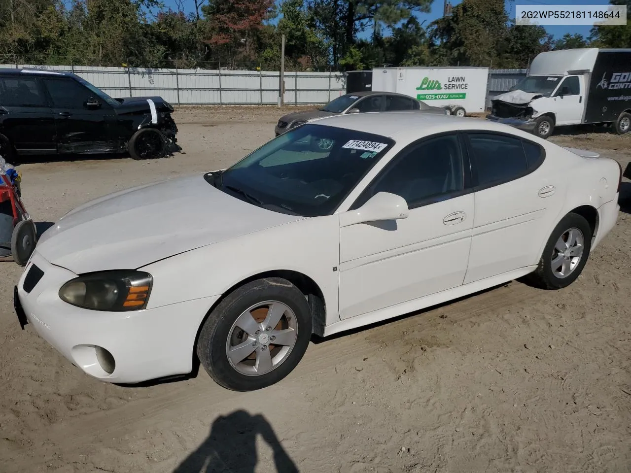 2008 Pontiac Grand Prix VIN: 2G2WP552181148644 Lot: 77424894