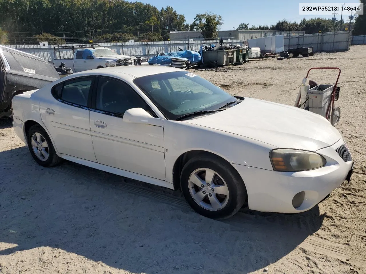 2008 Pontiac Grand Prix VIN: 2G2WP552181148644 Lot: 77424894