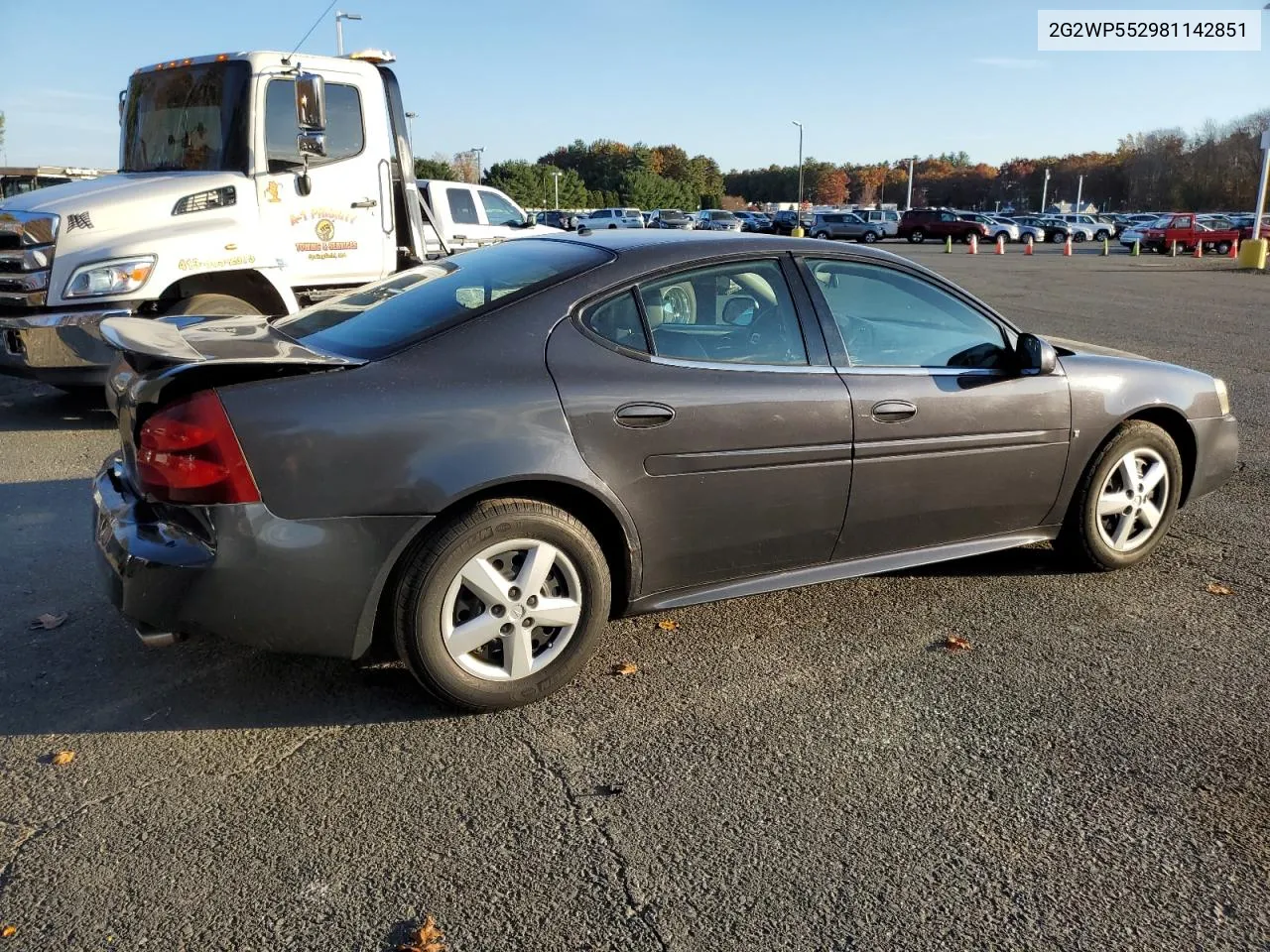 2008 Pontiac Grand Prix VIN: 2G2WP552981142851 Lot: 78239304