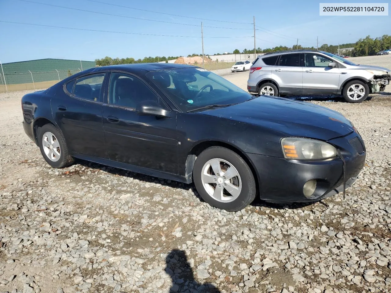 2008 Pontiac Grand Prix VIN: 2G2WP552281104720 Lot: 78700984