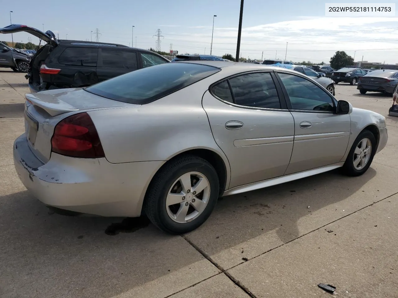 2008 Pontiac Grand Prix VIN: 2G2WP552181114753 Lot: 79767494