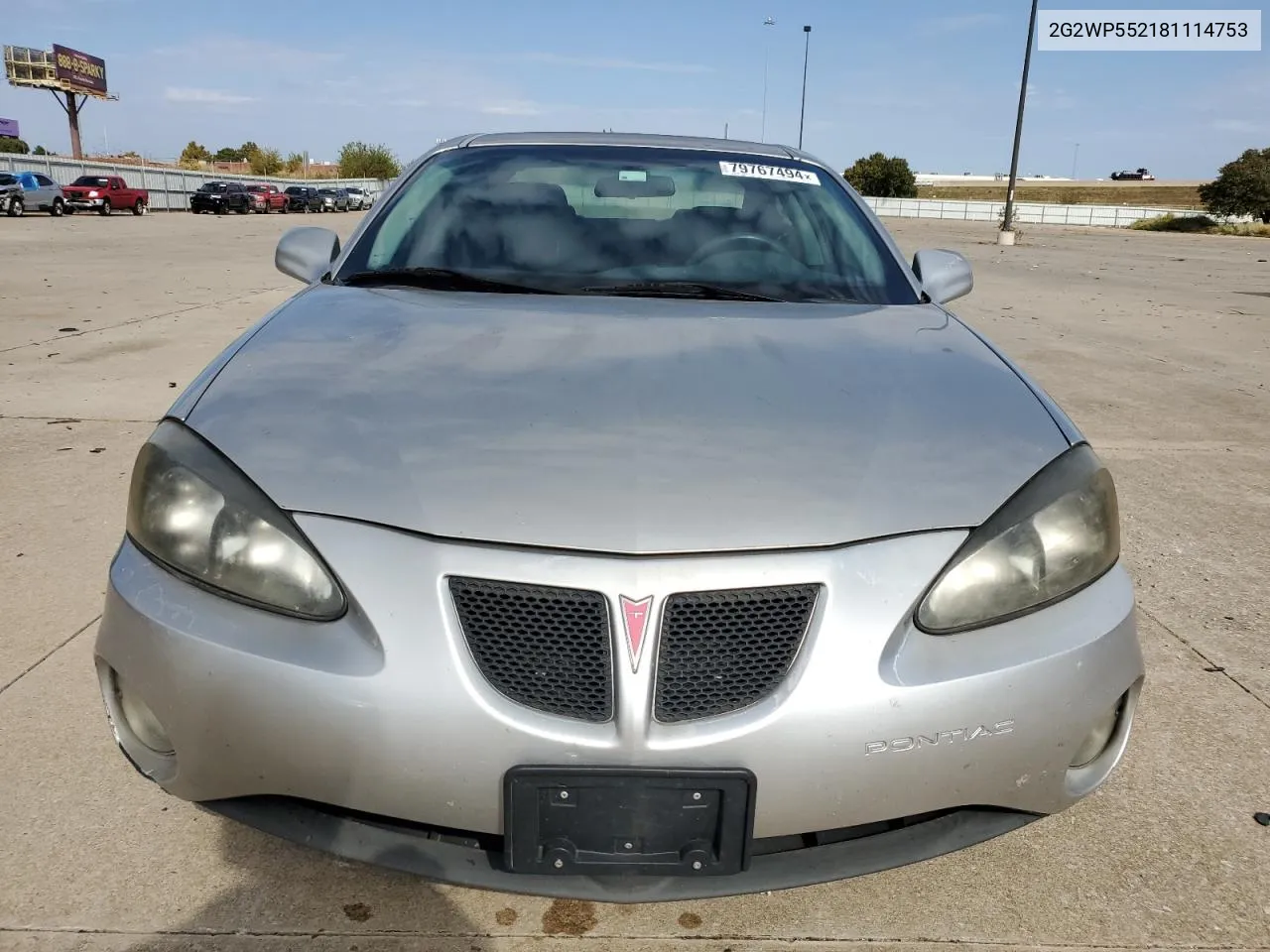 2008 Pontiac Grand Prix VIN: 2G2WP552181114753 Lot: 79767494