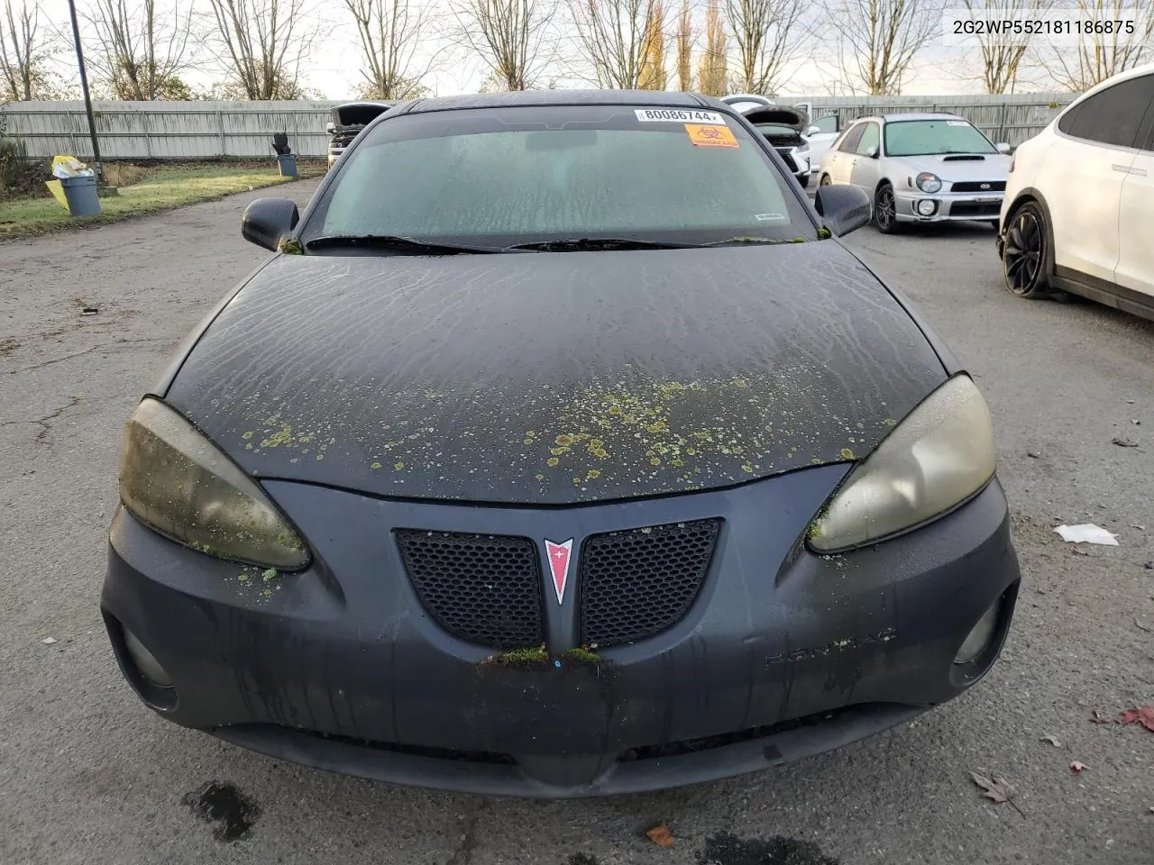 2008 Pontiac Grand Prix VIN: 2G2WP552181186875 Lot: 80086744