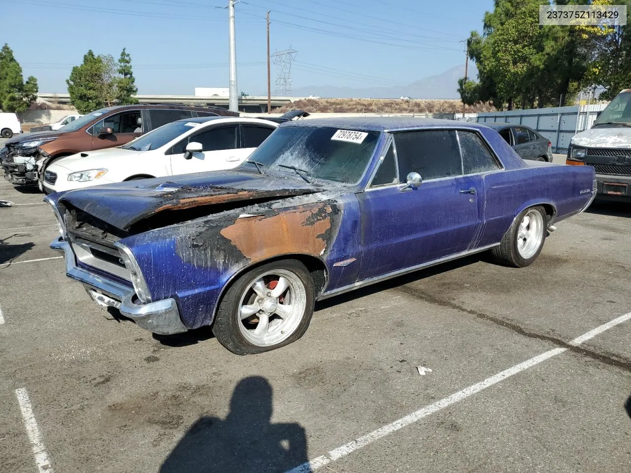 1965 Pontiac Gto VIN: 237375Z113429 Lot: 72978754