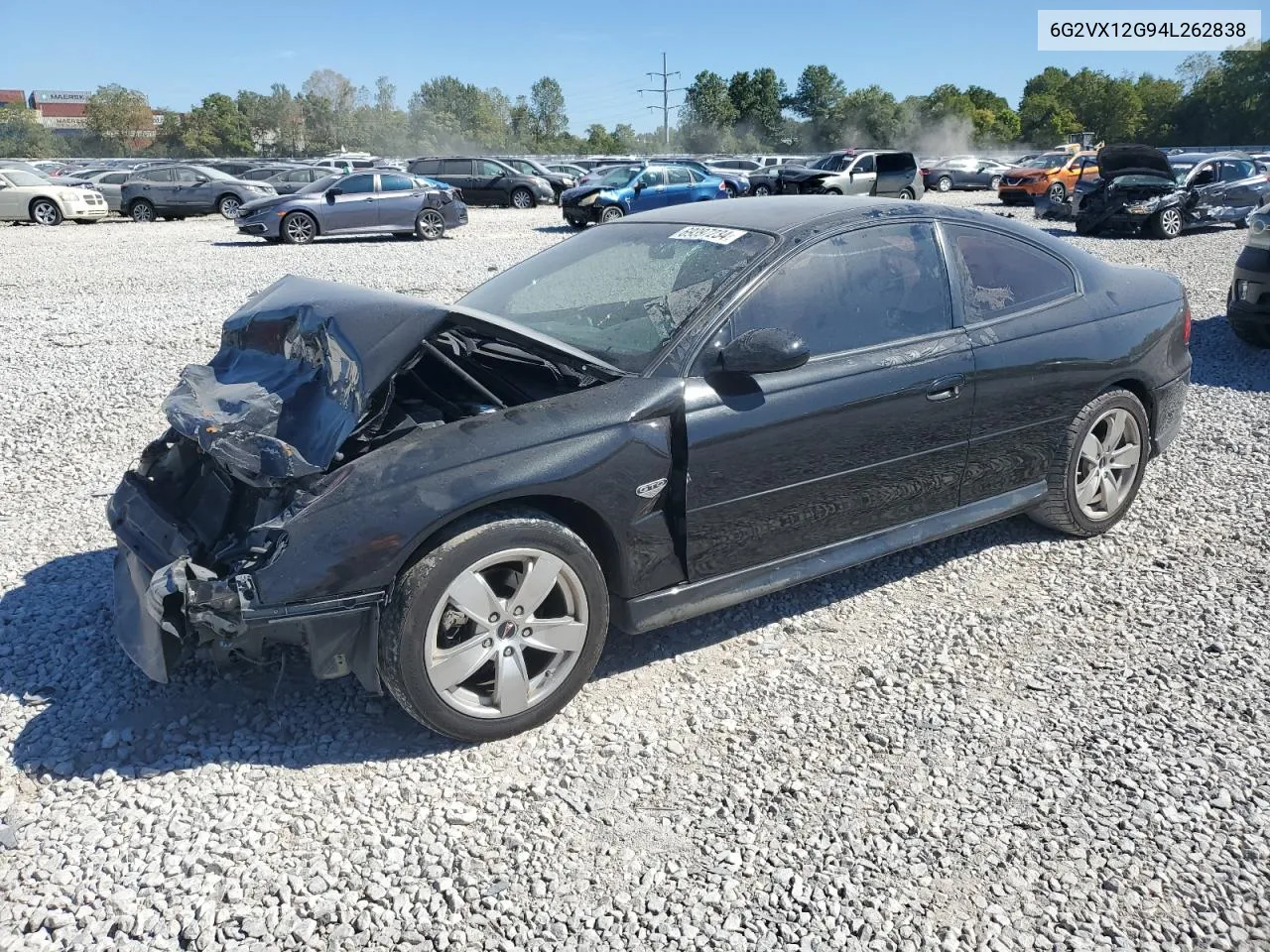 2004 Pontiac Gto VIN: 6G2VX12G94L262838 Lot: 69397234