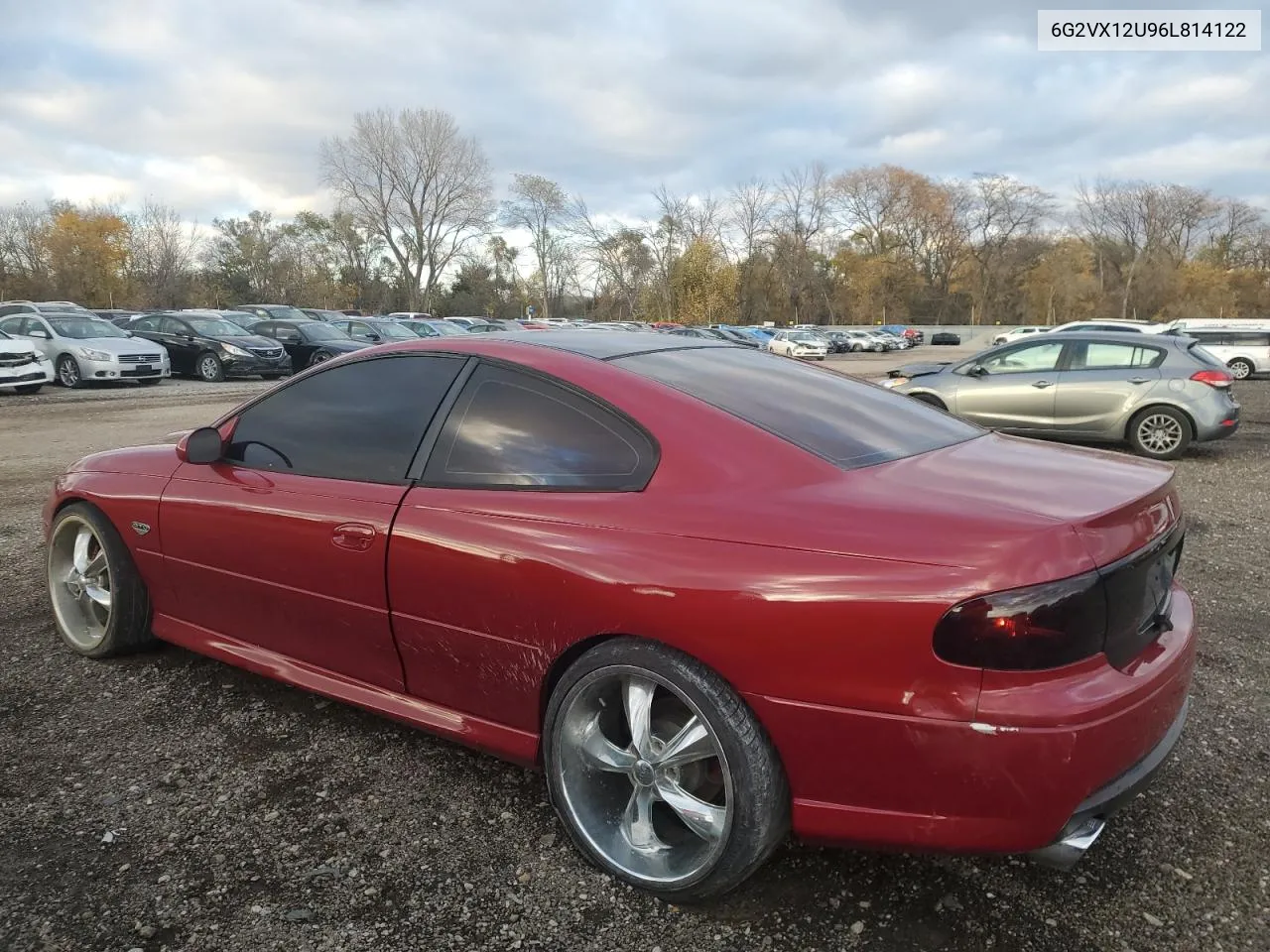 2006 Pontiac Gto VIN: 6G2VX12U96L814122 Lot: 78872154