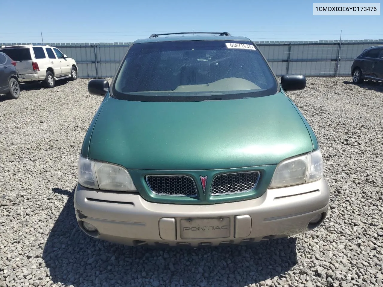 2000 Pontiac Montana VIN: 1GMDX03E6YD173476 Lot: 65871034