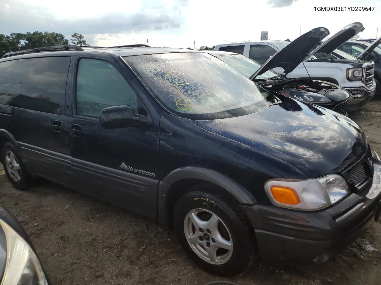 2000 Pontiac Montana VIN: 1GMDX03E1YD299647 Lot: 74058504