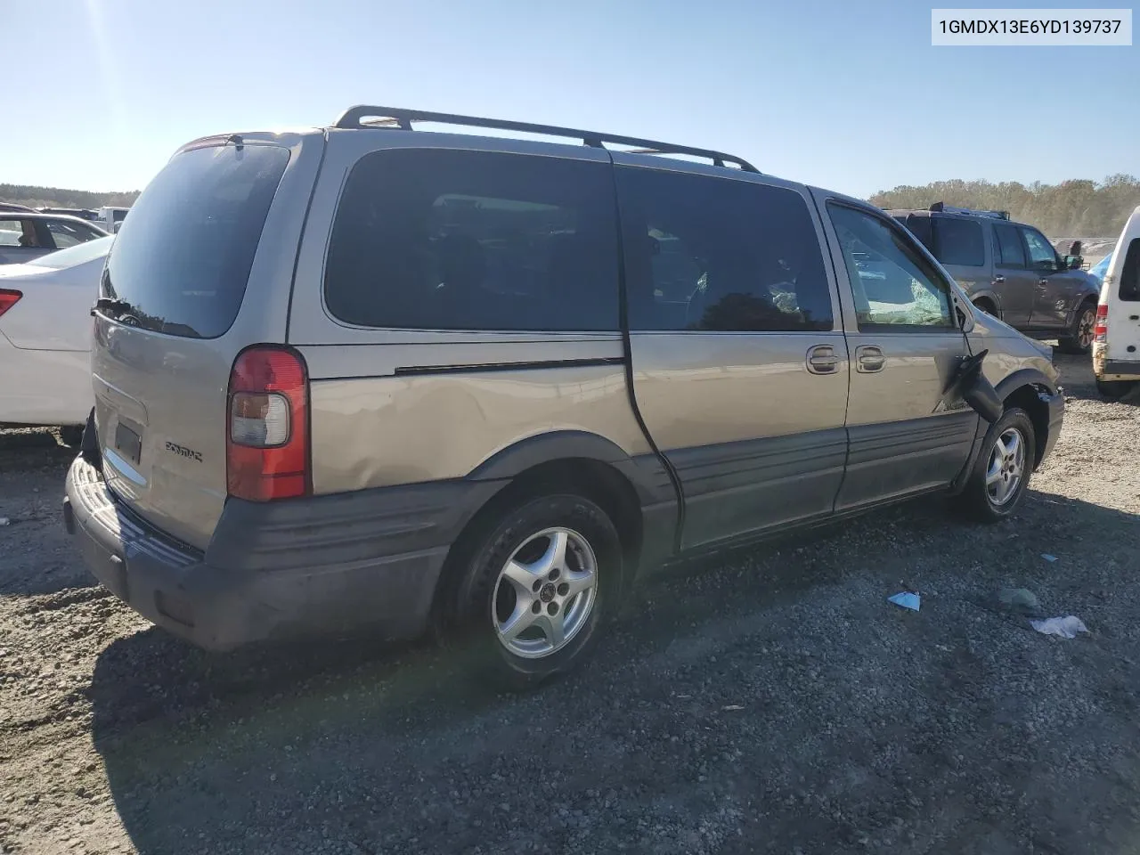 2000 Pontiac Montana Luxury VIN: 1GMDX13E6YD139737 Lot: 75427364