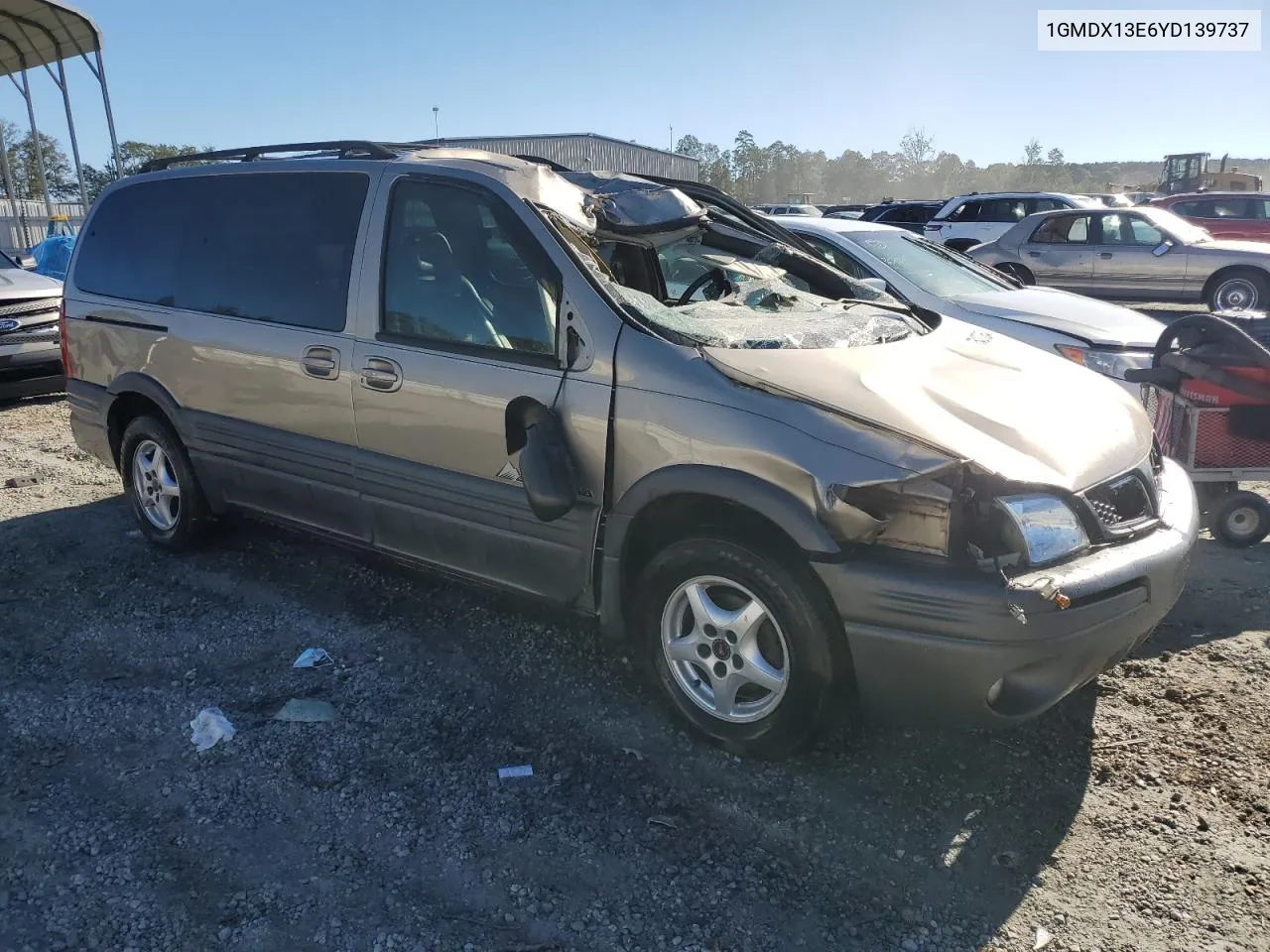 2000 Pontiac Montana Luxury VIN: 1GMDX13E6YD139737 Lot: 75427364