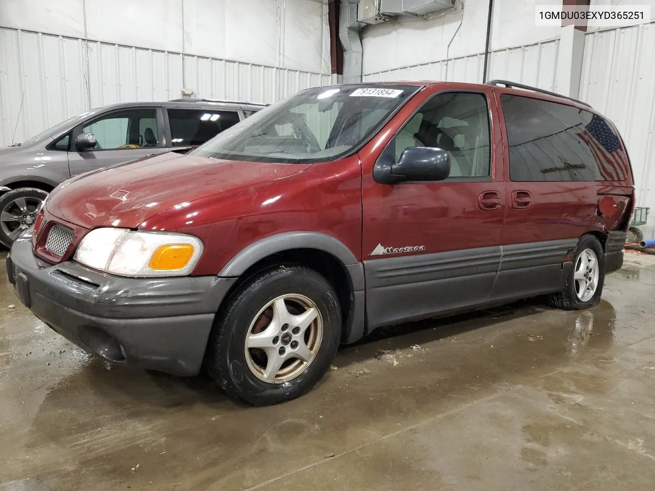 2000 Pontiac Montana VIN: 1GMDU03EXYD365251 Lot: 79131854