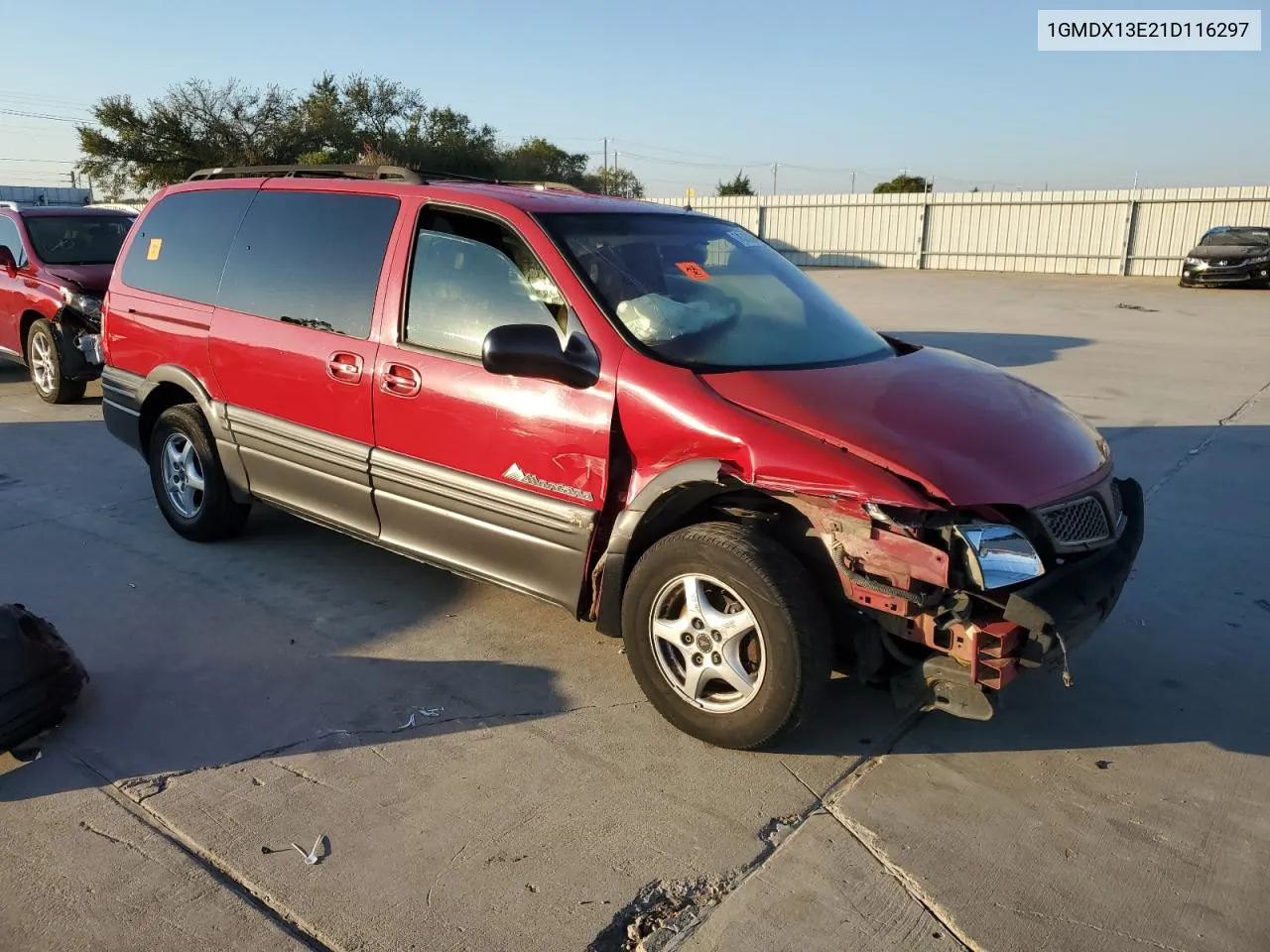 2001 Pontiac Montana Luxury VIN: 1GMDX13E21D116297 Lot: 74345224