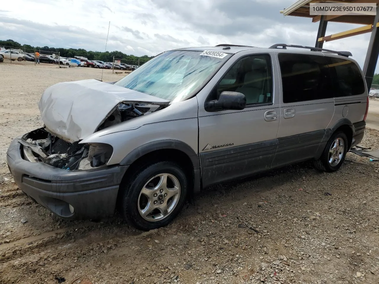 2005 Pontiac Montana VIN: 1GMDV23E95D107677 Lot: 62116194