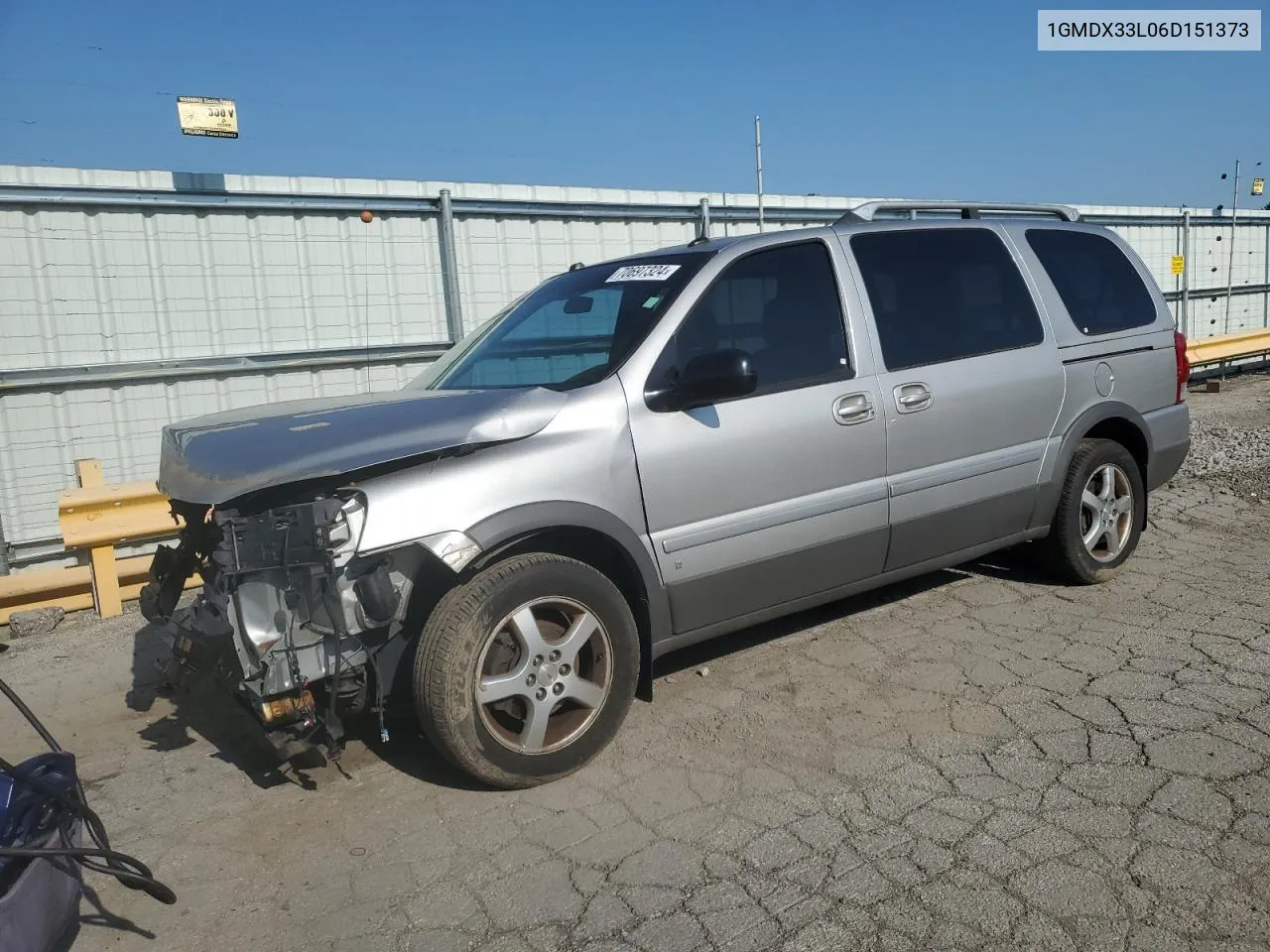 2006 Pontiac Montana Sv6 VIN: 1GMDX33L06D151373 Lot: 70697324