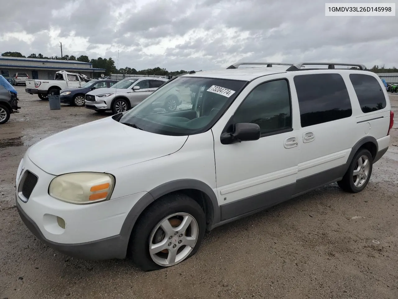 2006 Pontiac Montana Sv6 VIN: 1GMDV33L26D145998 Lot: 73204774