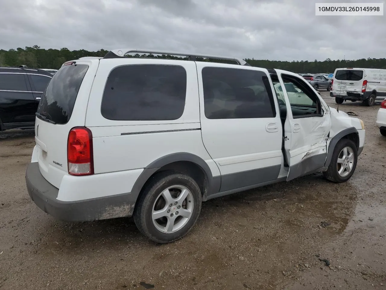 2006 Pontiac Montana Sv6 VIN: 1GMDV33L26D145998 Lot: 73204774