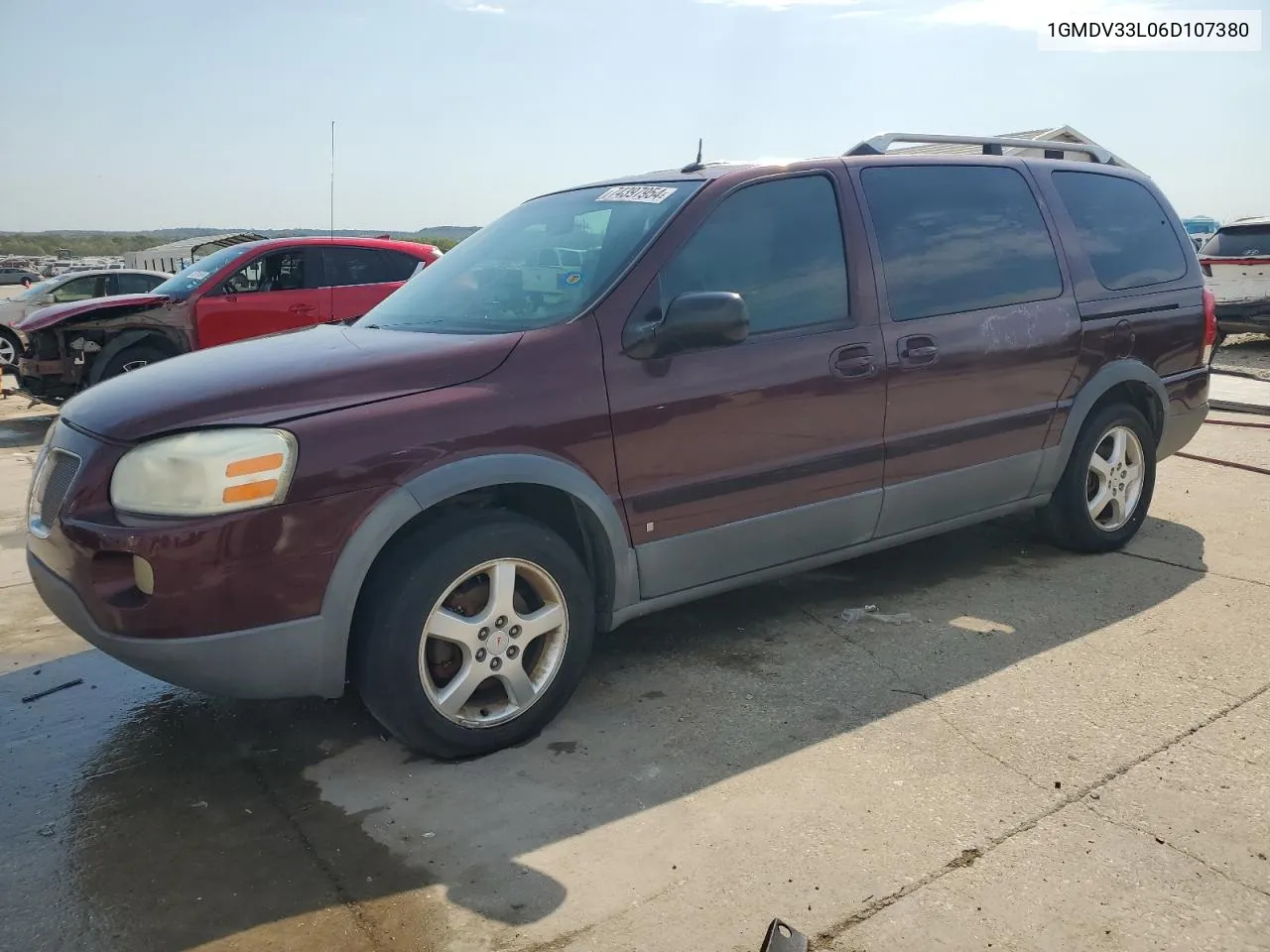 2006 Pontiac Montana Sv6 VIN: 1GMDV33L06D107380 Lot: 74397954