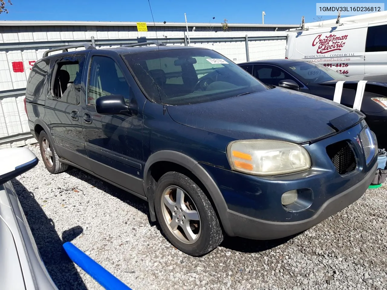 2006 Pontiac Montana Sv6 VIN: 1GMDV33L16D236812 Lot: 75451064