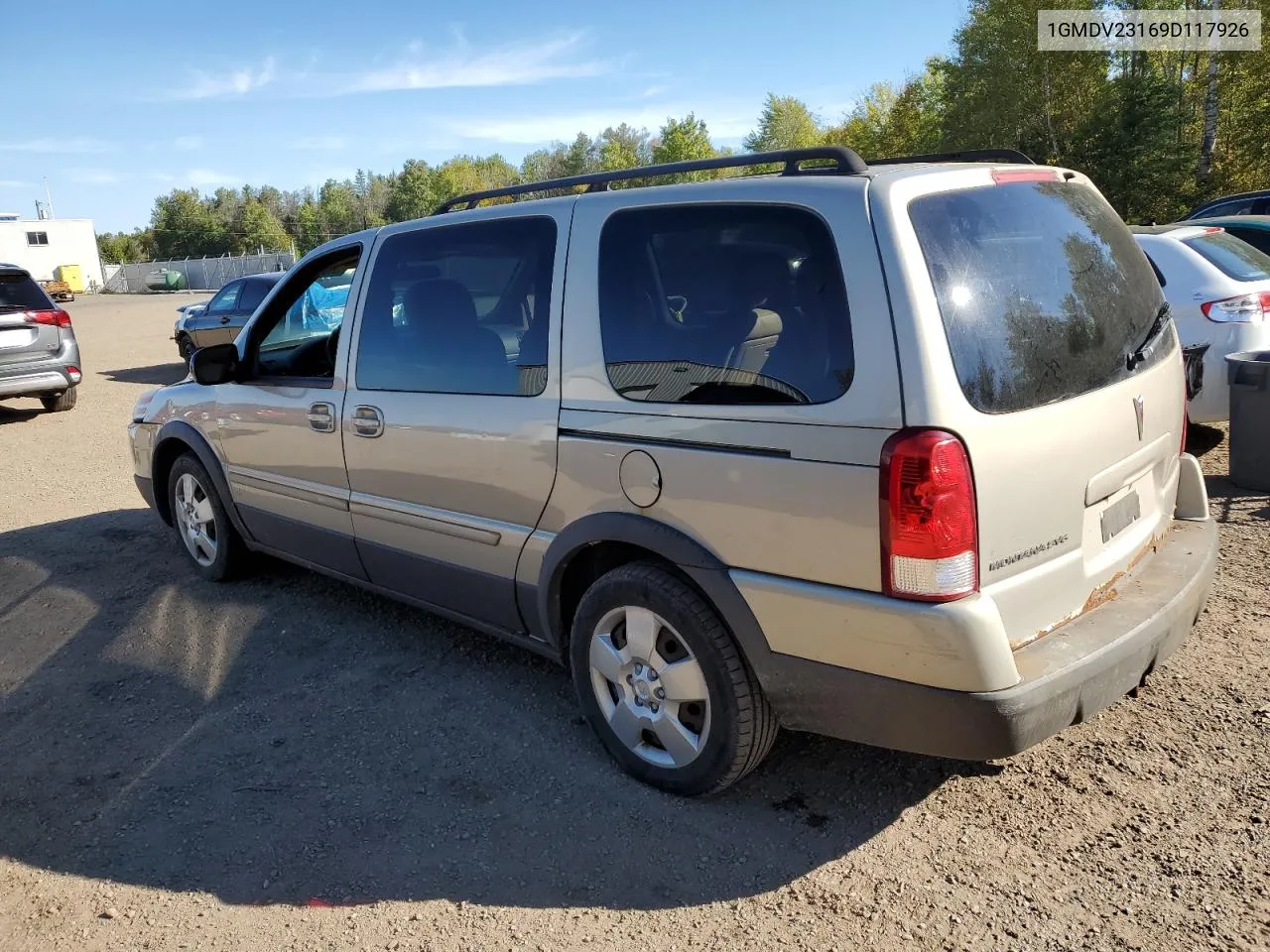 2009 Pontiac Montana Sv6 VIN: 1GMDV23169D117926 Lot: 73162894