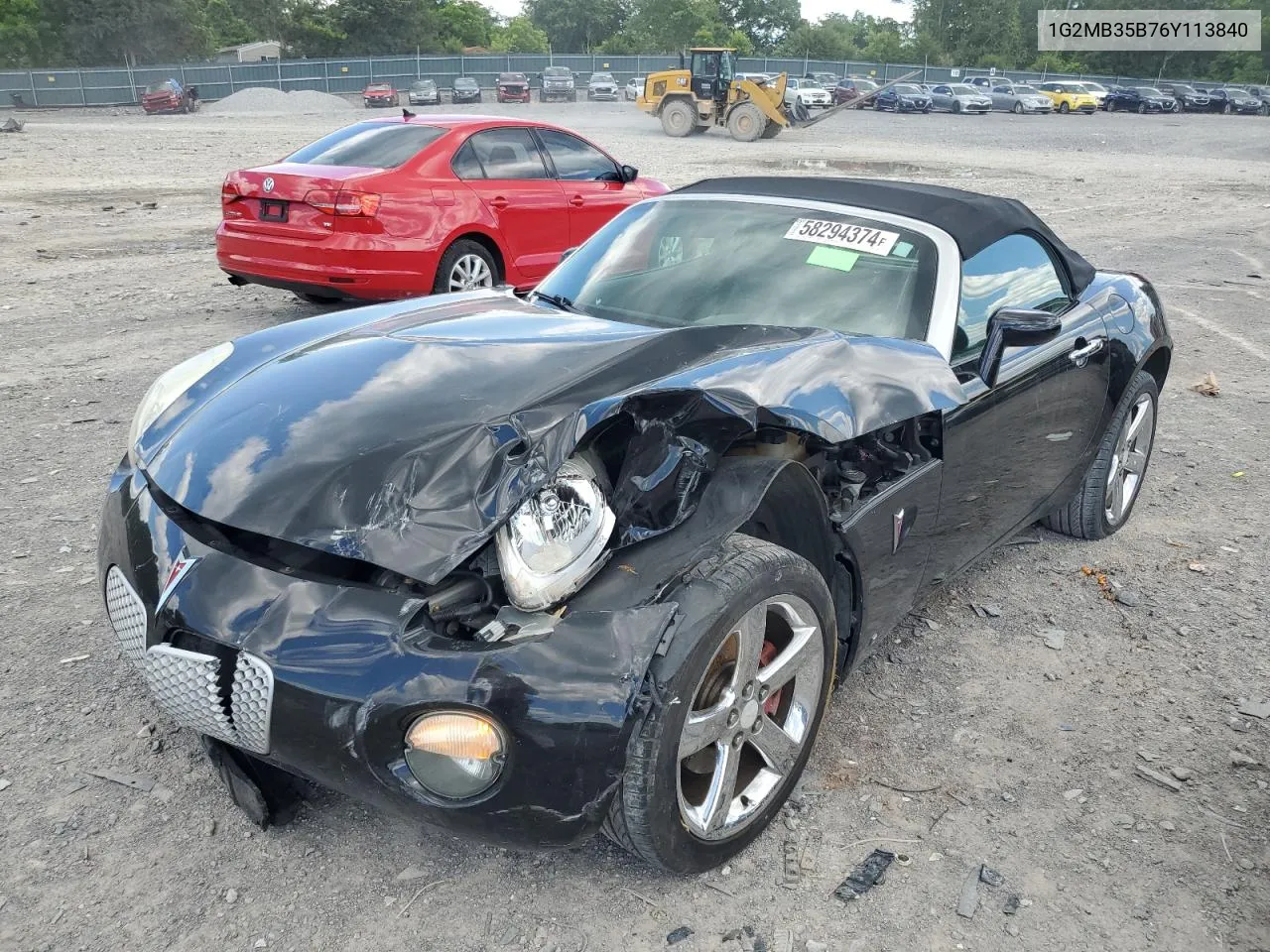 2006 Pontiac Solstice VIN: 1G2MB35B76Y113840 Lot: 58294374