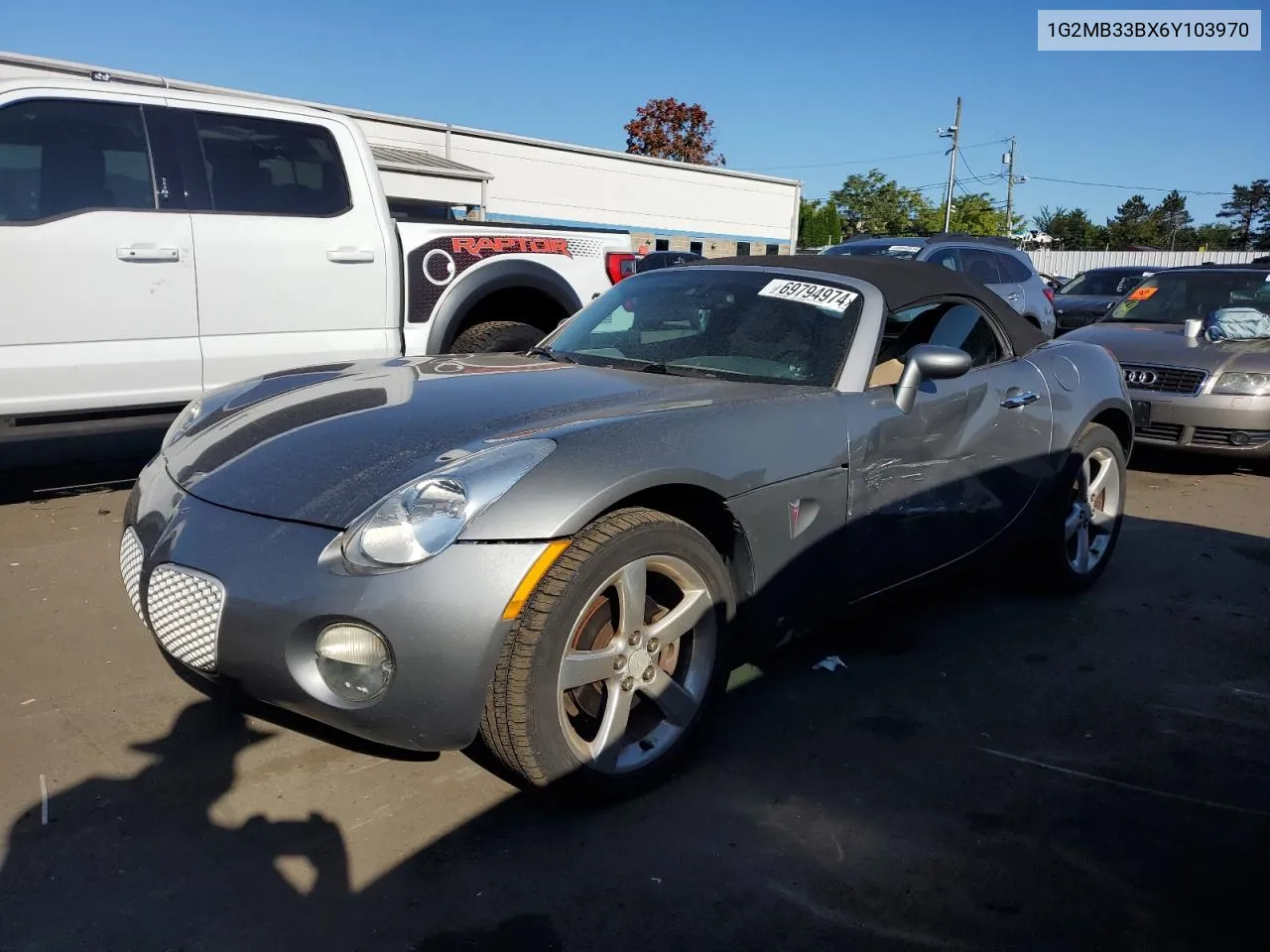 2006 Pontiac Solstice VIN: 1G2MB33BX6Y103970 Lot: 69794974