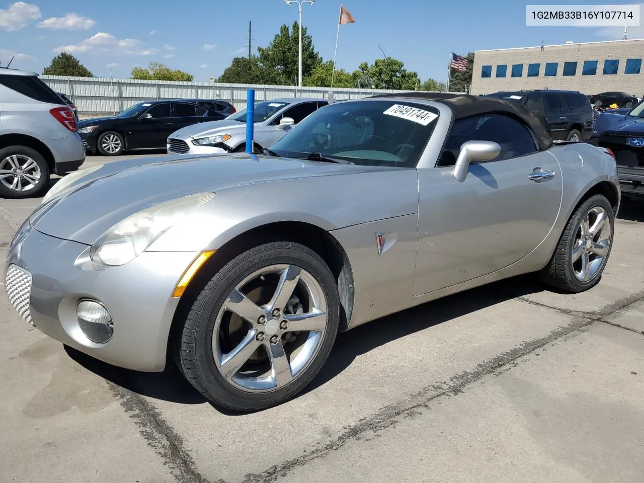 2006 Pontiac Solstice VIN: 1G2MB33B16Y107714 Lot: 70491744