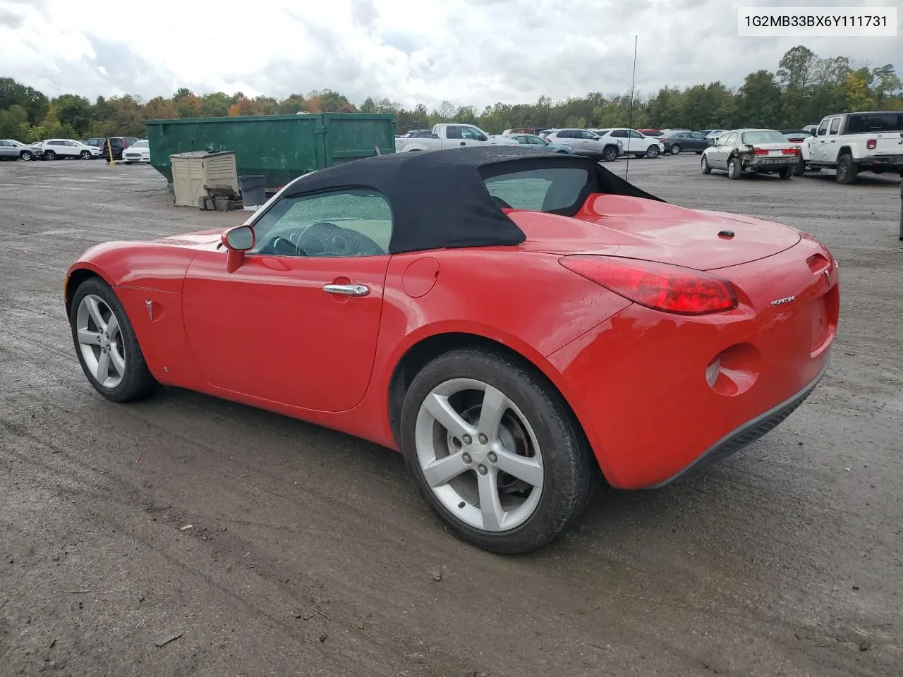 2006 Pontiac Solstice VIN: 1G2MB33BX6Y111731 Lot: 72898534