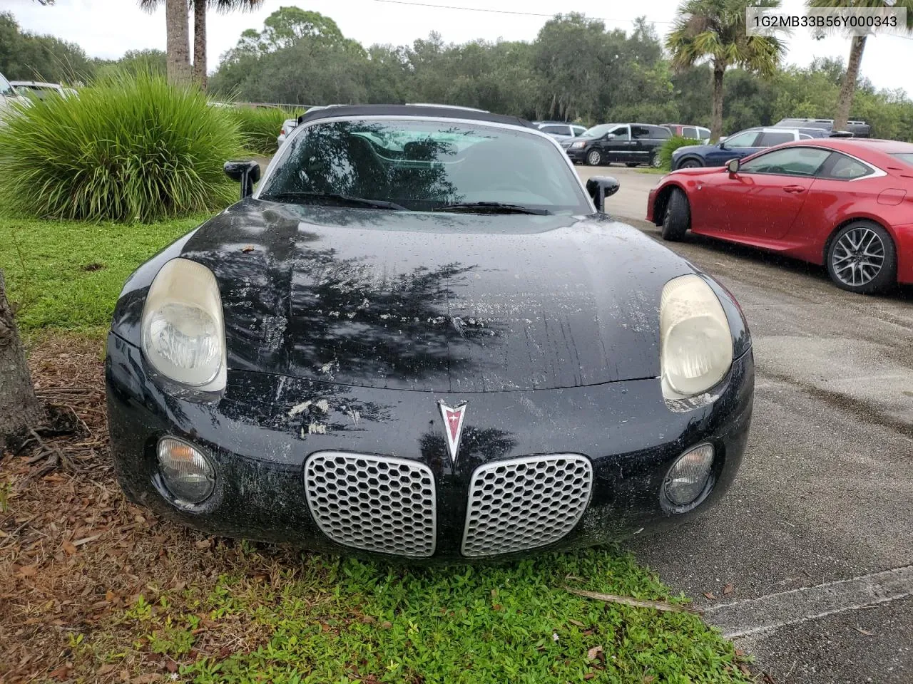 2006 Pontiac Solstice VIN: 1G2MB33B56Y000343 Lot: 74567004