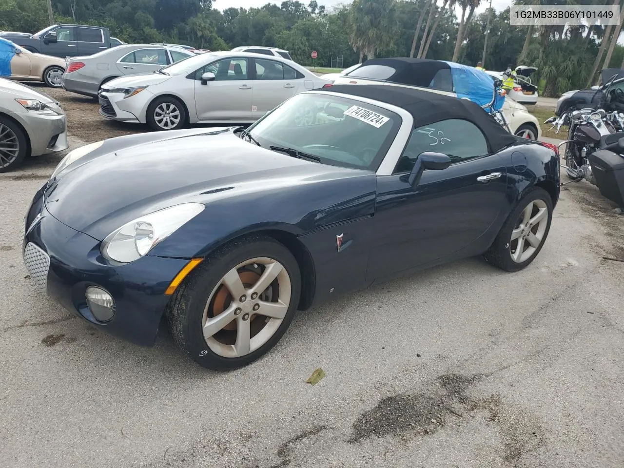 2006 Pontiac Solstice VIN: 1G2MB33B06Y101449 Lot: 74708724