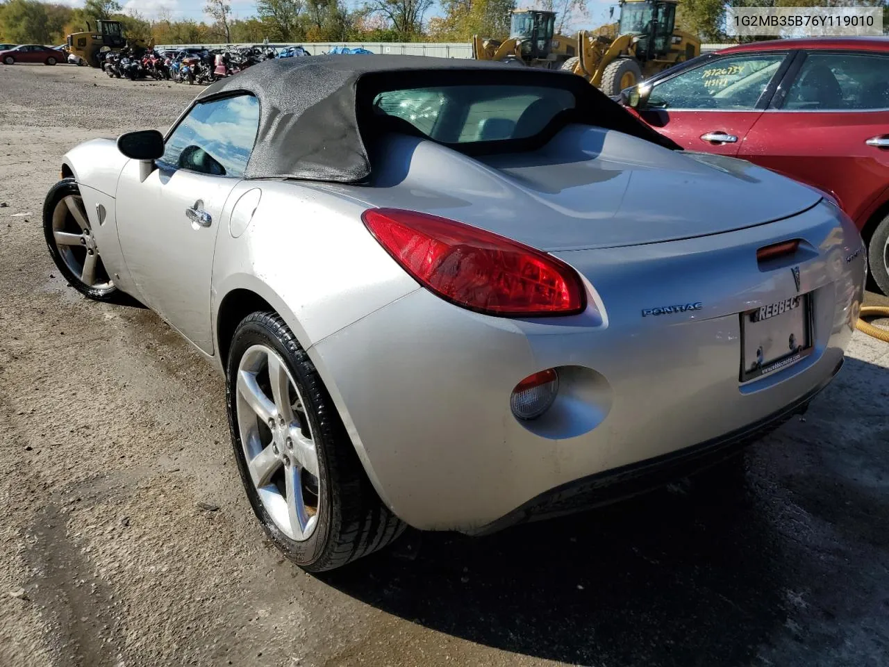 2006 Pontiac Solstice VIN: 1G2MB35B76Y119010 Lot: 75850454