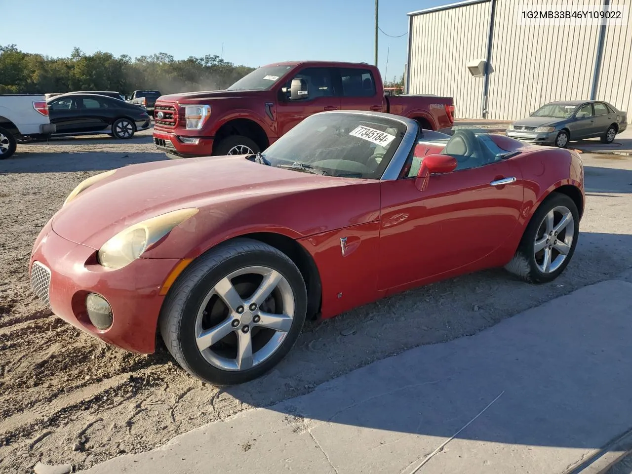 2006 Pontiac Solstice VIN: 1G2MB33B46Y109022 Lot: 77345184