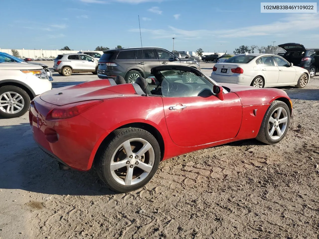 2006 Pontiac Solstice VIN: 1G2MB33B46Y109022 Lot: 77345184