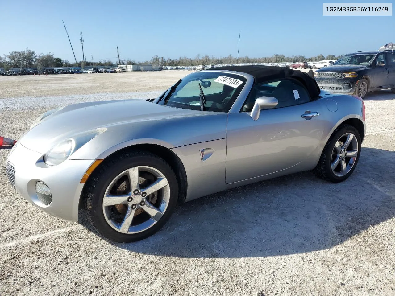 2006 Pontiac Solstice VIN: 1G2MB35B56Y116249 Lot: 77471704