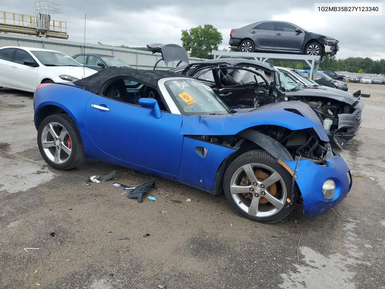 2007 Pontiac Solstice VIN: 1G2MB35B27Y123340 Lot: 66975874