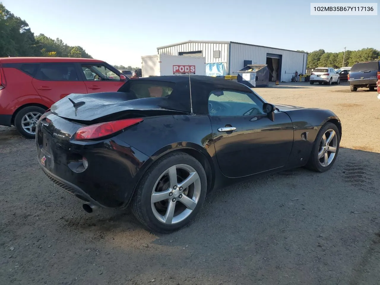 2007 Pontiac Solstice VIN: 1G2MB35B67Y117136 Lot: 73397564