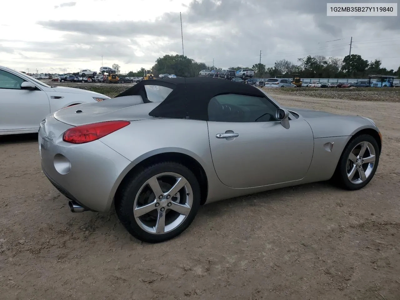 2007 Pontiac Solstice VIN: 1G2MB35B27Y119840 Lot: 73684114