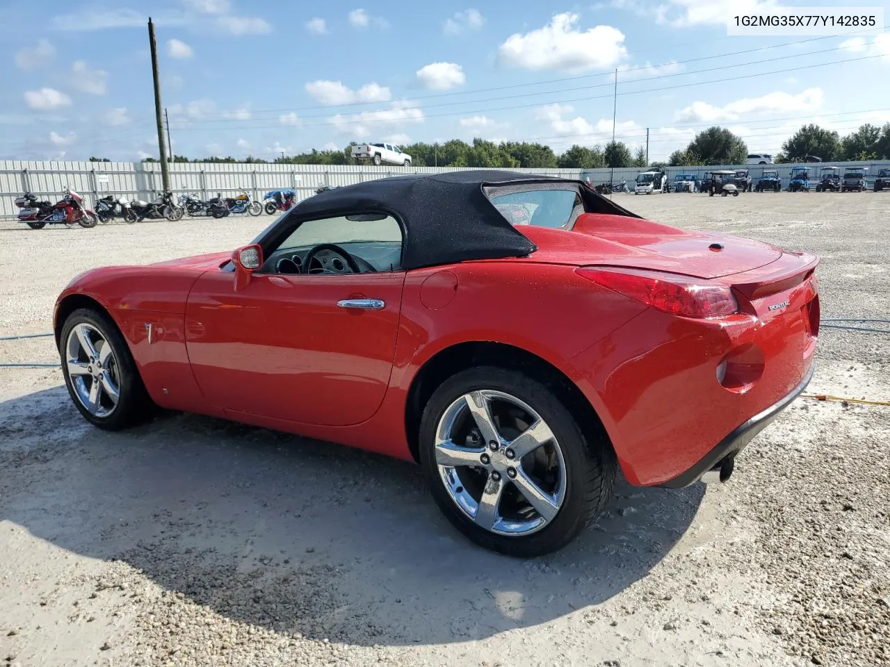 2007 Pontiac Solstice Gxp VIN: 1G2MG35X77Y142835 Lot: 74244854