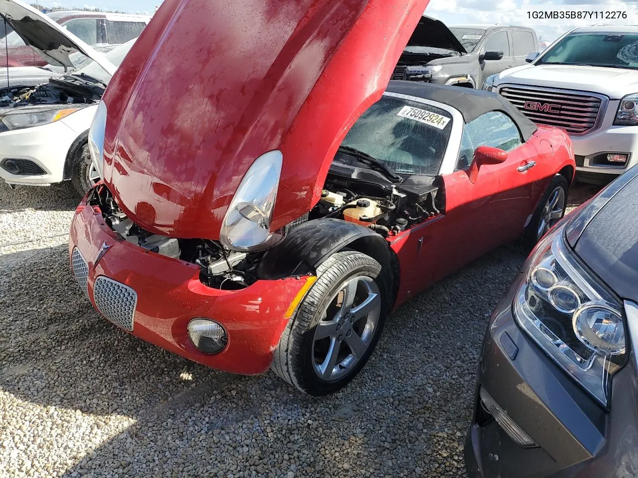 2007 Pontiac Solstice VIN: 1G2MB35B87Y112276 Lot: 75092924