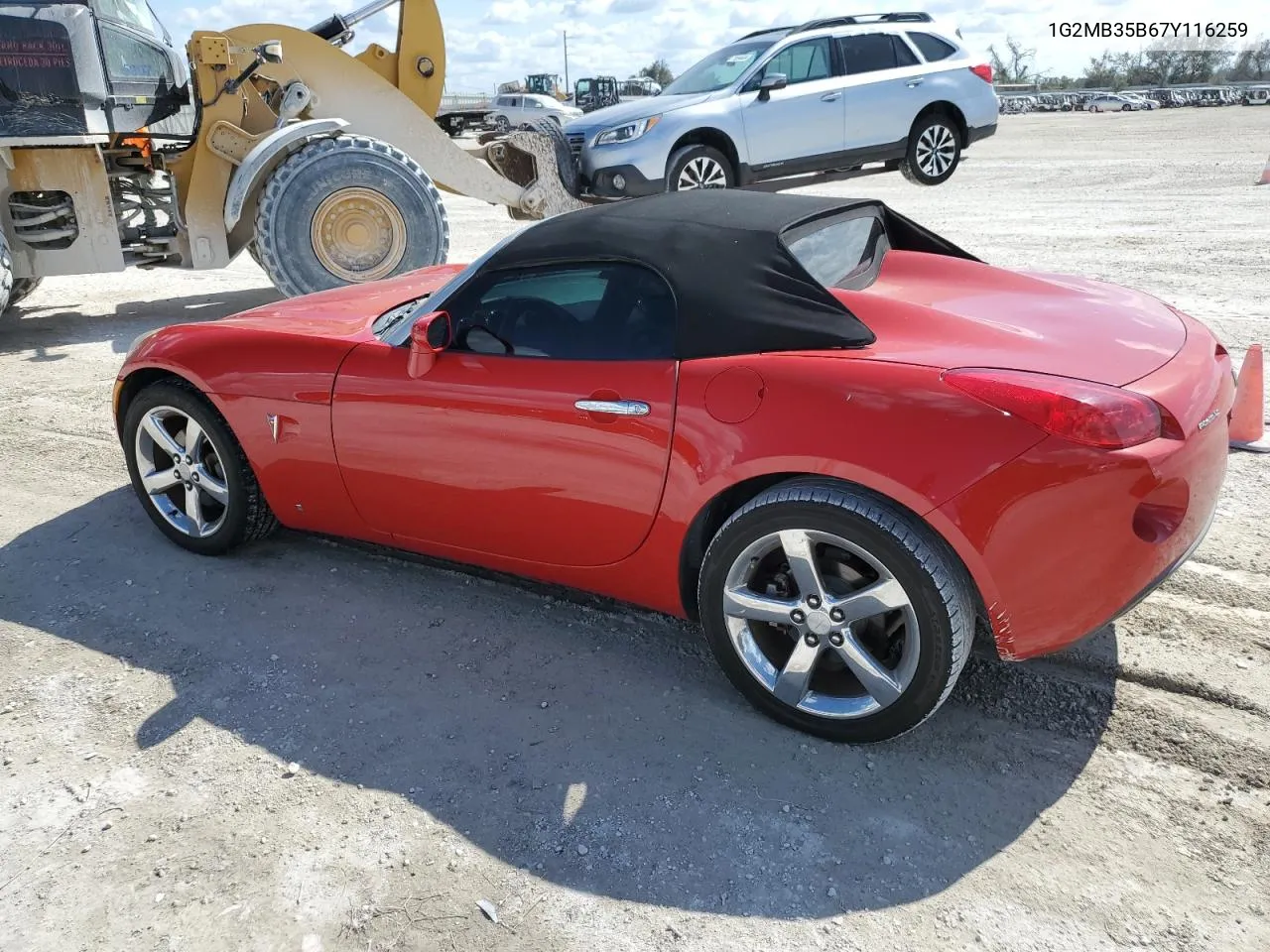 2007 Pontiac Solstice VIN: 1G2MB35B67Y116259 Lot: 78569904