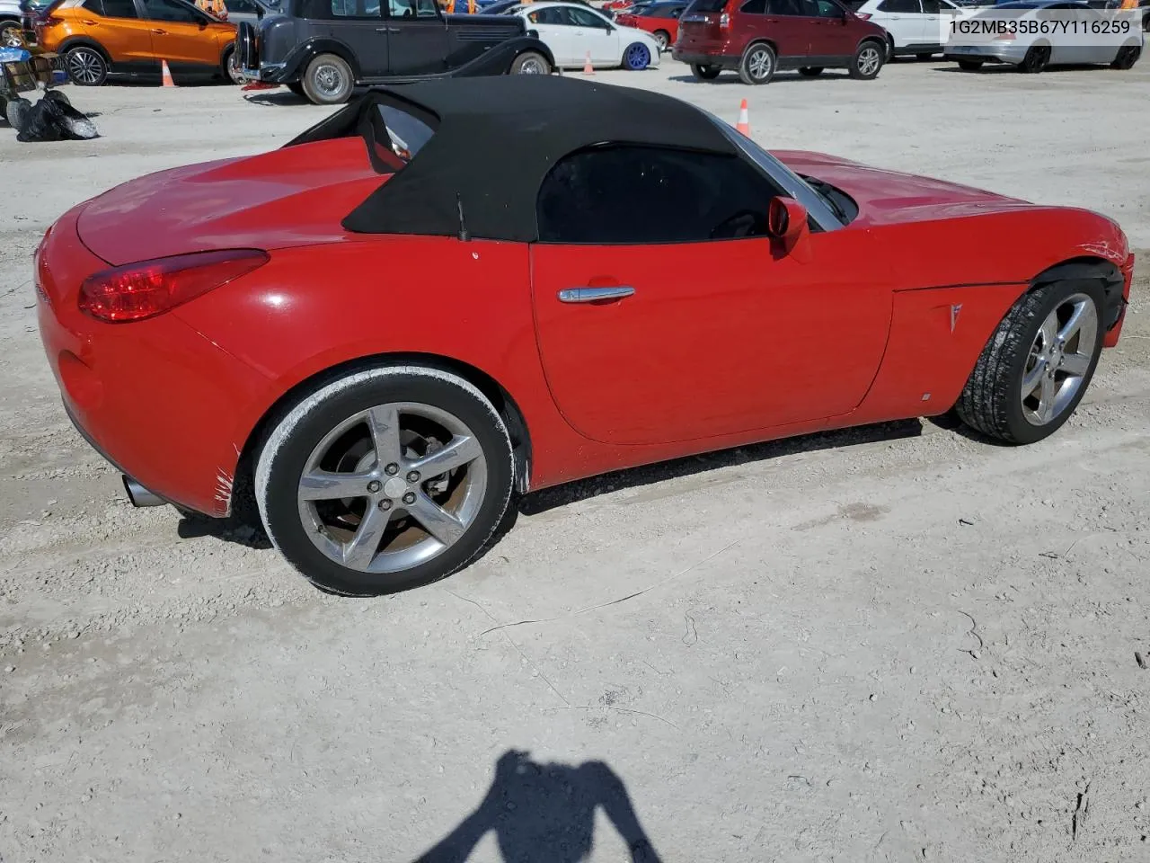 2007 Pontiac Solstice VIN: 1G2MB35B67Y116259 Lot: 78569904