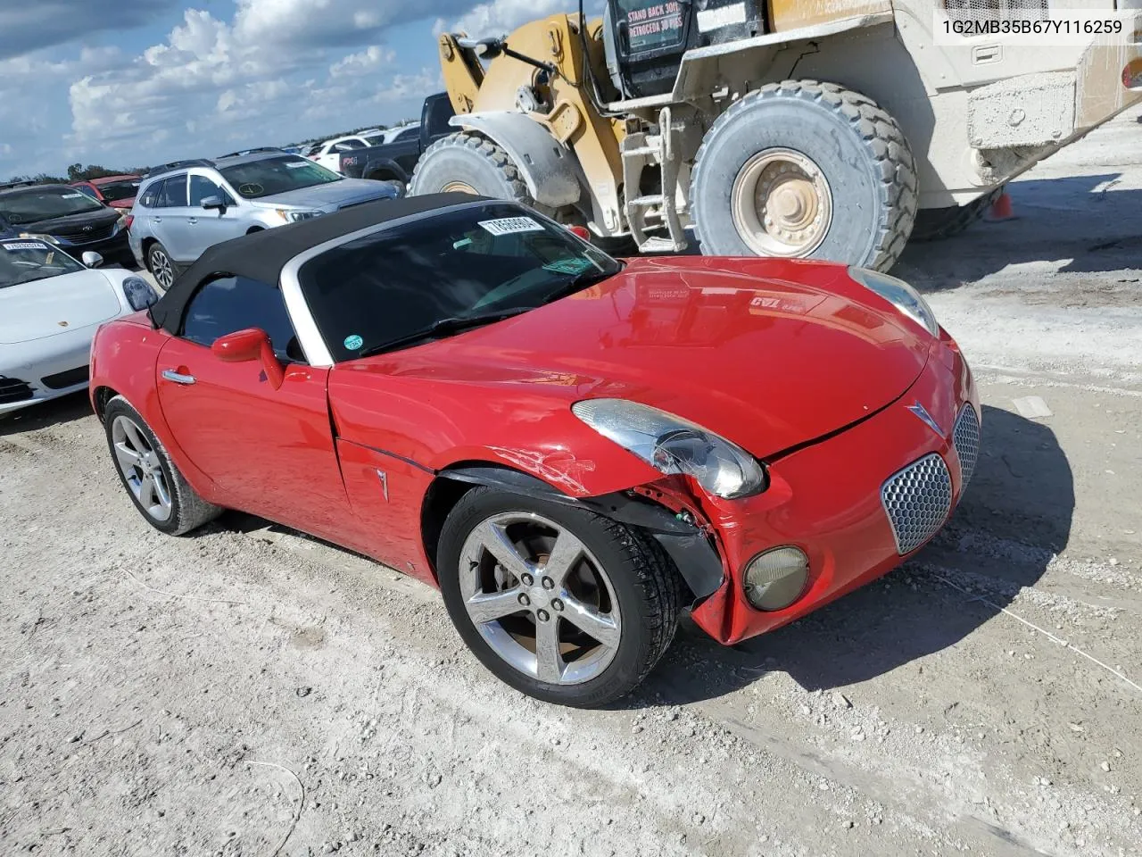 2007 Pontiac Solstice VIN: 1G2MB35B67Y116259 Lot: 78569904