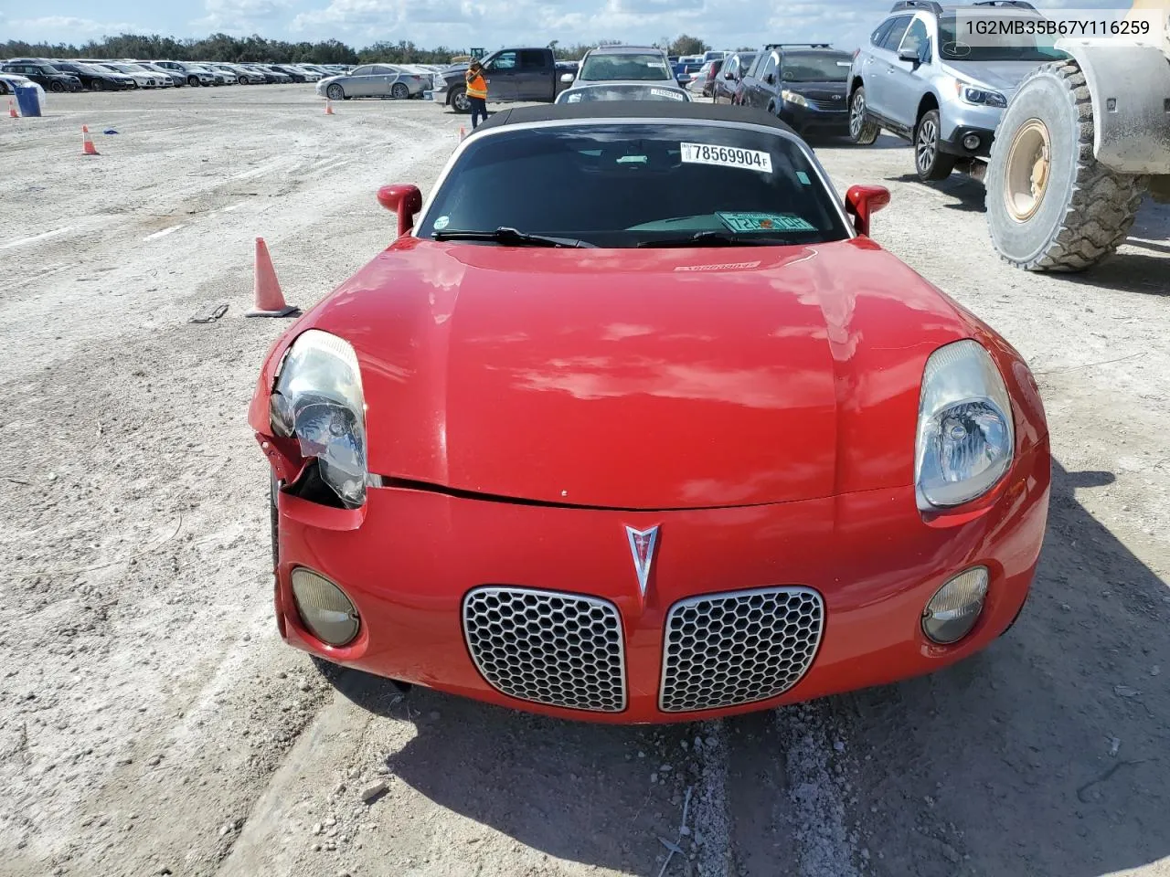 2007 Pontiac Solstice VIN: 1G2MB35B67Y116259 Lot: 78569904