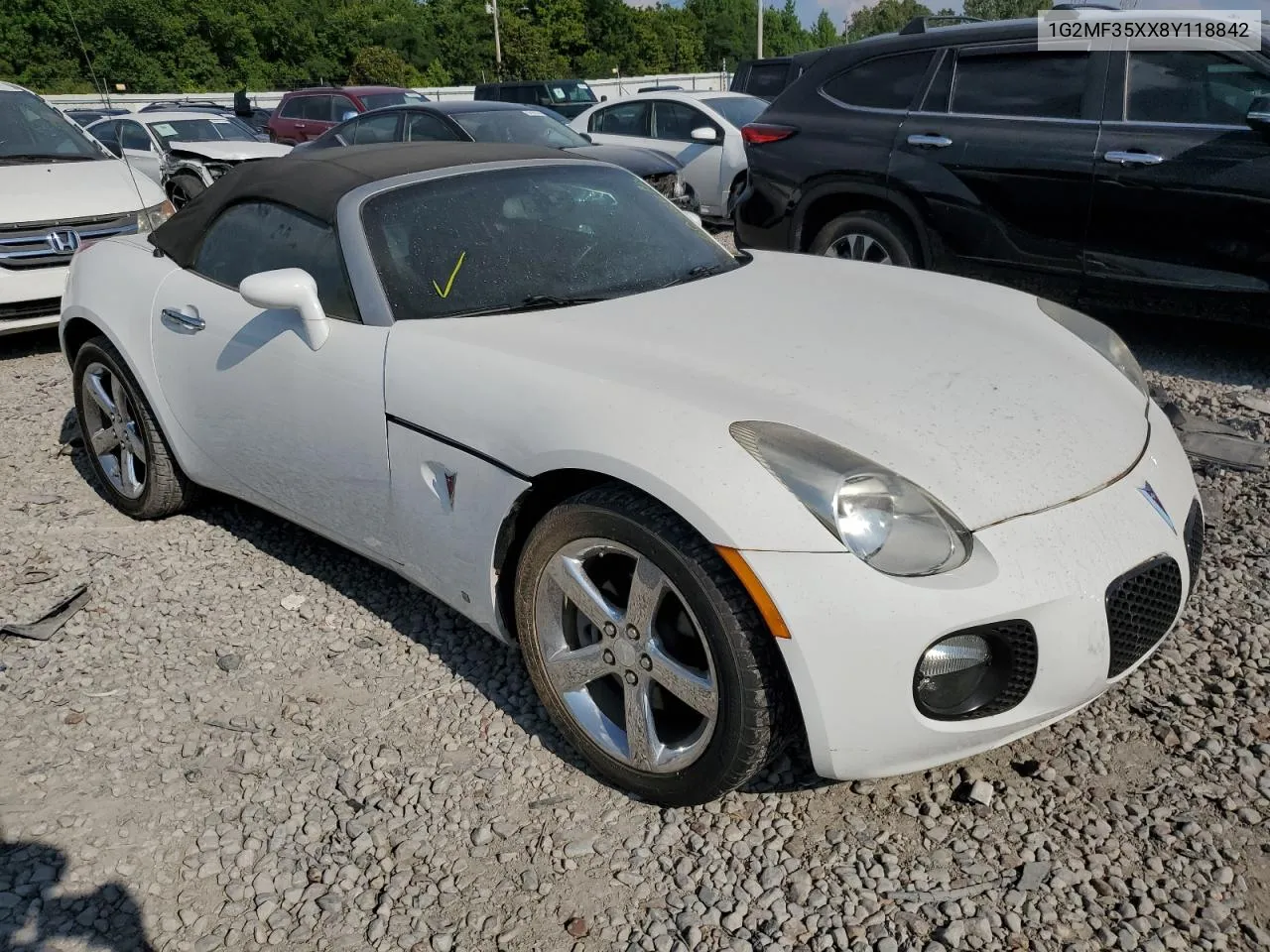 2008 Pontiac Solstice Gxp VIN: 1G2MF35XX8Y118842 Lot: 60426724