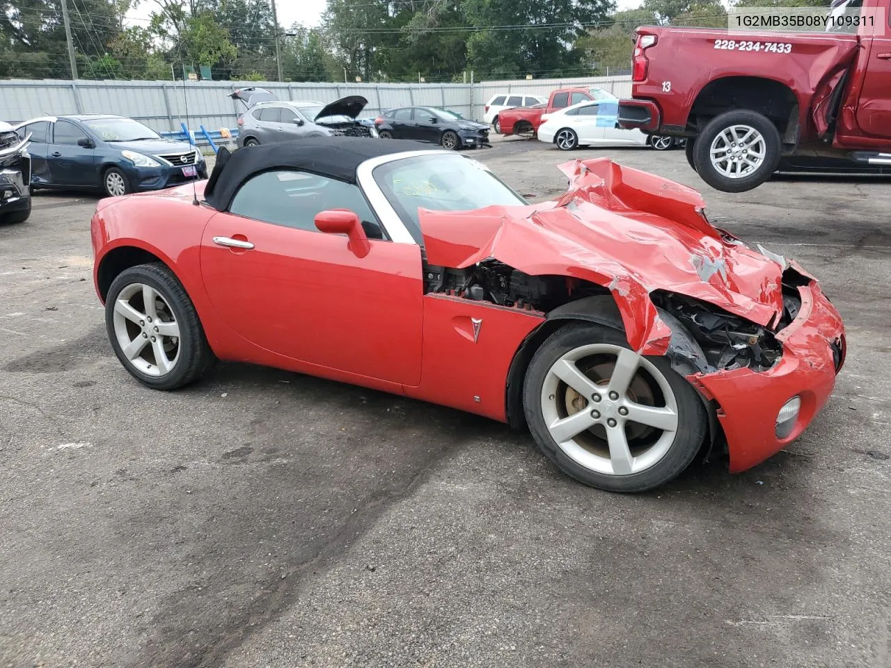 2008 Pontiac Solstice VIN: 1G2MB35B08Y109311 Lot: 70818064