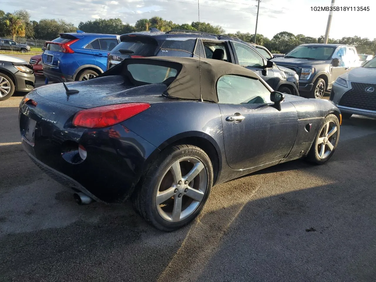 2008 Pontiac Solstice VIN: 1G2MB35B18Y113545 Lot: 75100324