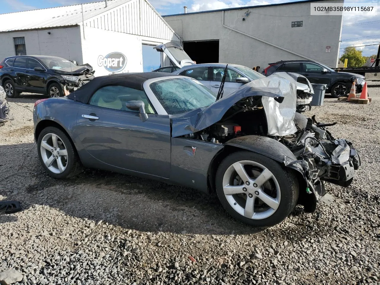 2008 Pontiac Solstice VIN: 1G2MB35B98Y115687 Lot: 76233624