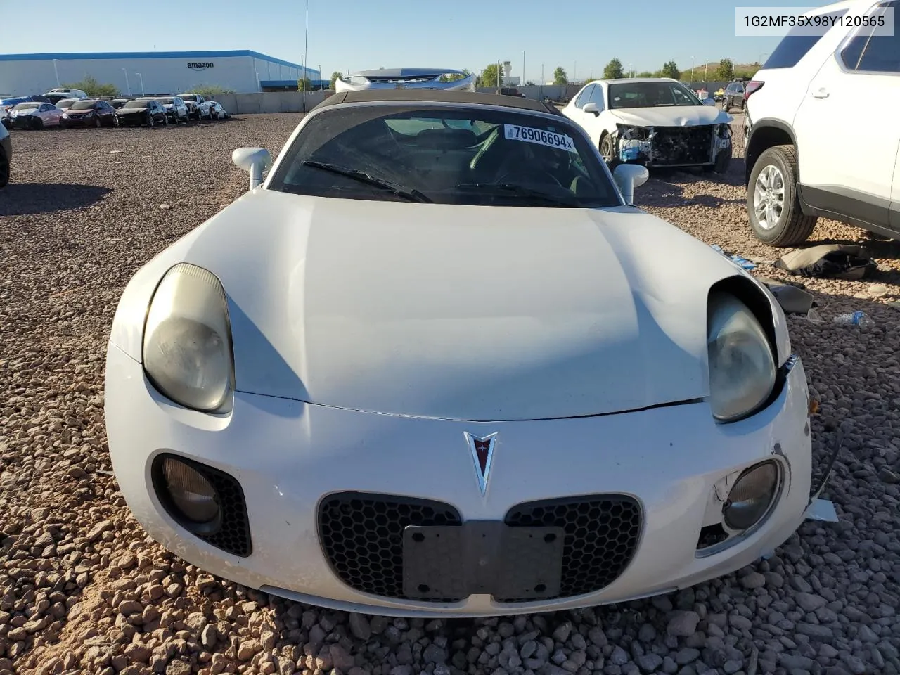 2008 Pontiac Solstice Gxp VIN: 1G2MF35X98Y120565 Lot: 76906694